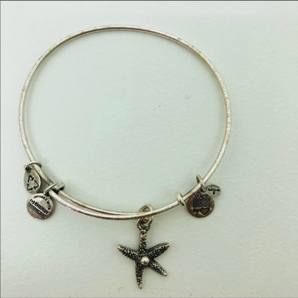 Alex and Ani silver starfish bangle bracelet